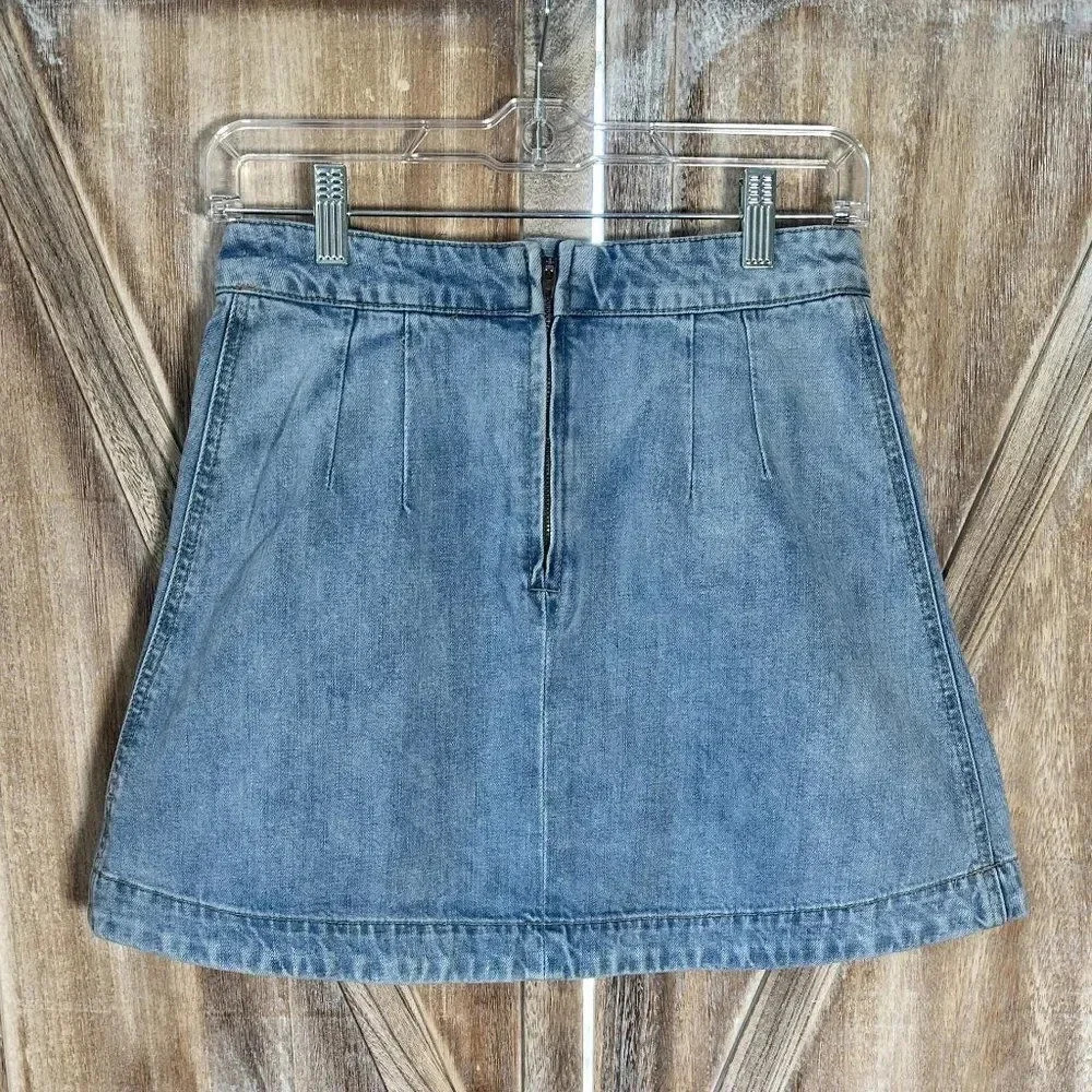 Free People Denim Lace Up Skirt - Picture 6 of 7